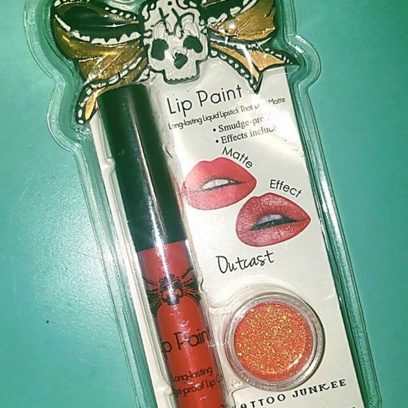 Tattoo Junkee Lip Paint Matte and Sparkle Factory Sealed - Picture 3 of 6
